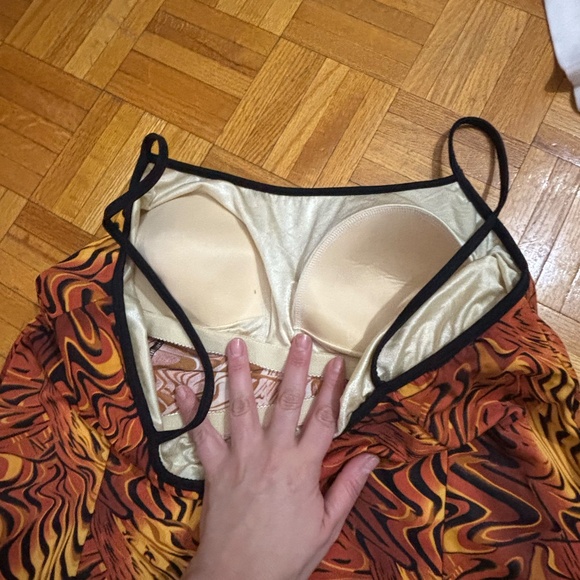 Vintage bathing suit top fire print *accepting offers - Picture 2 of 3